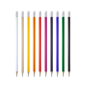 Lápiz de madera con goma Stamina Couvet 8002, vista del conjunto de colores de los lápices
