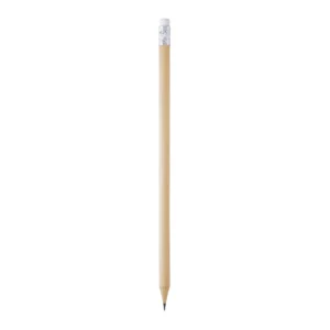 Lápiz de madera con goma Stamina Couvet 8002, crudo, vista frontal del lápiz
