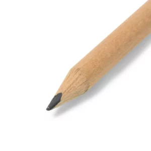 Lápiz de madera con goma Stamina Mata 8003, crudo, detalle de la punta afilada del lápiz