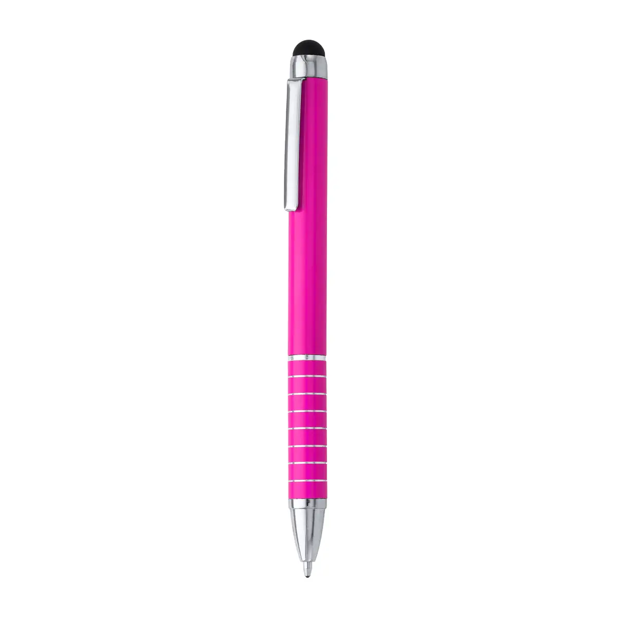 Bolígrafo con puntero Stamina Canaima 8004 5 Bolígrafo con puntero Stamina Canaima 8004, fucsia, vista frontal del bolígrafo