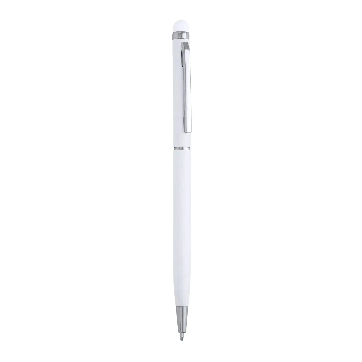 Bolígrafo con puntero Stamina Baume 8005 1 Bolígrafo con puntero Stamina Baume 8005, blanco, vista frontal del bolígrafo