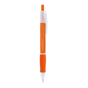 Bolígrafo translúcido Stamina Ontario 8008, naranja, vista frontal del bolígrafo