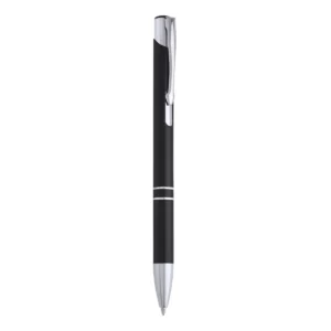 Bolígrafo de aluminio Stamina Ardenes 8013, negro, vista frontal del bolígrafo