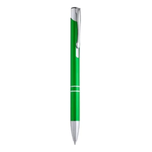 Bolígrafo de aluminio Stamina Ardenes 8013, verde helecho, vista frontal del bolígrafo