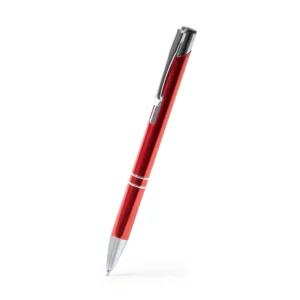 Bolígrafo de aluminio Stamina Ardenes 8013, rojo, vista del bolígrafo en perspectiva