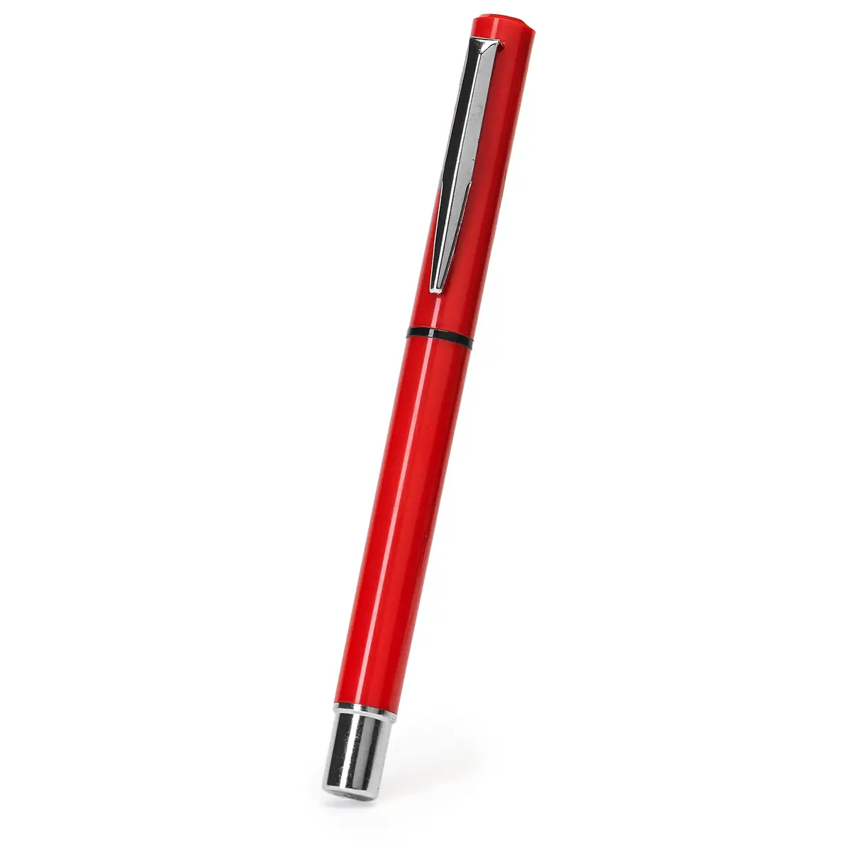 Bolígrafo roller Stamina Yama 8021 7 Bolígrafo roller Stamina Yama 8021, rojo, vista del bolígrafo en perspectiva