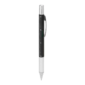 Bolígrafo multiherramienta Stamina Kanchan 8024, negro, vista frontal del bolígrafo