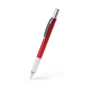 Bolígrafo multiherramienta Stamina Kanchan 8024, rojo, vista del bolígrafo en perspectiva