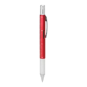 Bolígrafo multiherramienta Stamina Kanchan 8024, rojo, vista frontal del bolígrafo