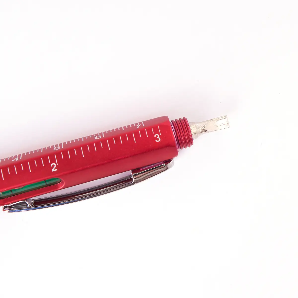 Bolígrafo multiherramienta Stamina Kanchan 8024 9 Bolígrafo multiherramienta Stamina Kanchan 8024, rojo, detalle del destornillador plano