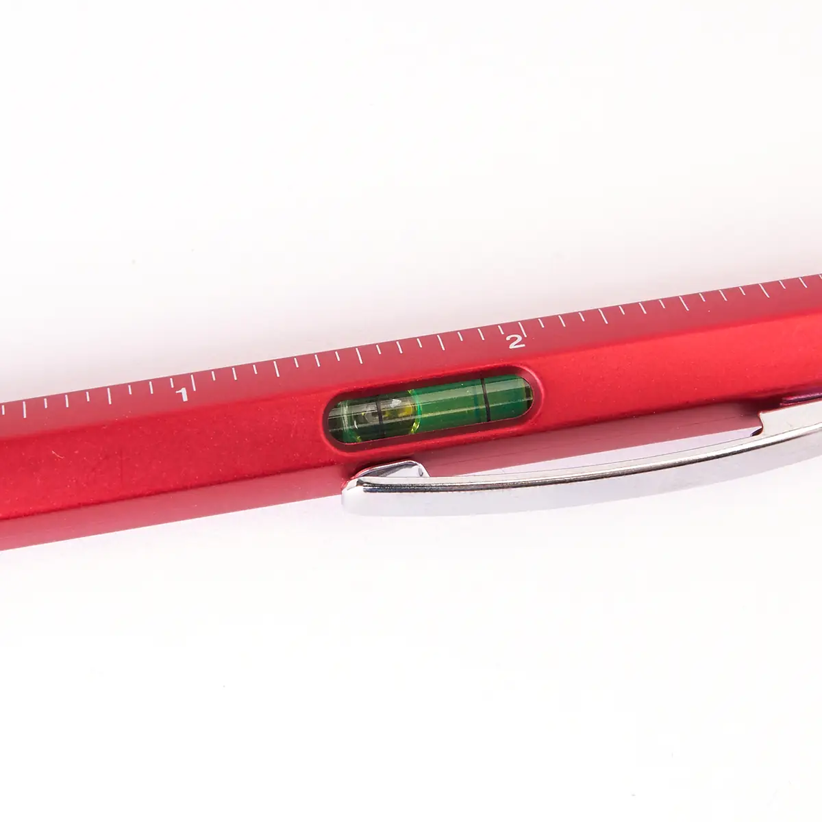 Bolígrafo multiherramienta Stamina Kanchan 8024 10 Bolígrafo multiherramienta Stamina Kanchan 8024, rojo, detalle del nivel y la regla
