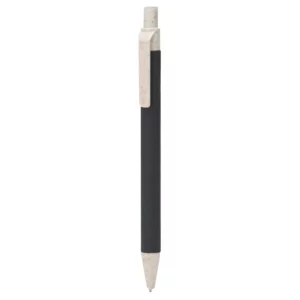 Bolígrafo de cartón reciclado Stamina Grove 8029, negro/crudo, vista frontal del bolígrafo