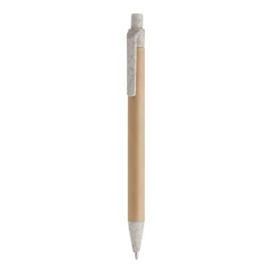 Bolígrafo de cartón reciclado Stamina Grove 8029, crudo, vista frontal del bolígrafo