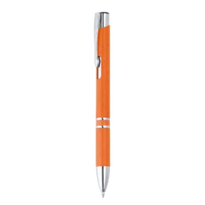 Bolígrafo de fibra de trigo Stamina Hayedo 8030, naranja, vista frontal del bolígrafo