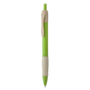 Bolígrafo de fibra de trigo Stamina Hana 8032, verde oasis, vista frontal del bolígrafo