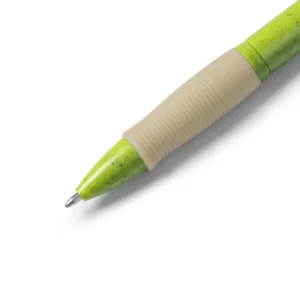 Bolígrafo de fibra de trigo Stamina Hana 8032, verde oasis, detalle de la punta y el agarre