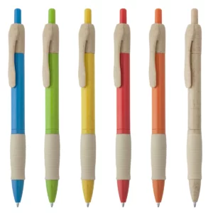 Bolígrafo de fibra de trigo Stamina Hana 8032, vista del conjunto de colores