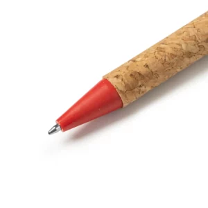 Bolígrafo de corcho Stamina Comper 8043, corcho con detalles rojos, detalle de la punta y el cuerpo de corcho