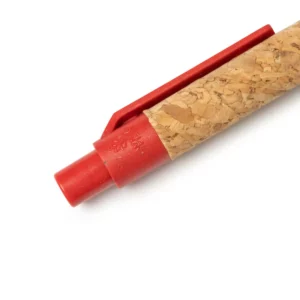 Bolígrafo de corcho Stamina Comper 8043, corcho con detalles rojos, detalle del clip y el cuerpo de corcho