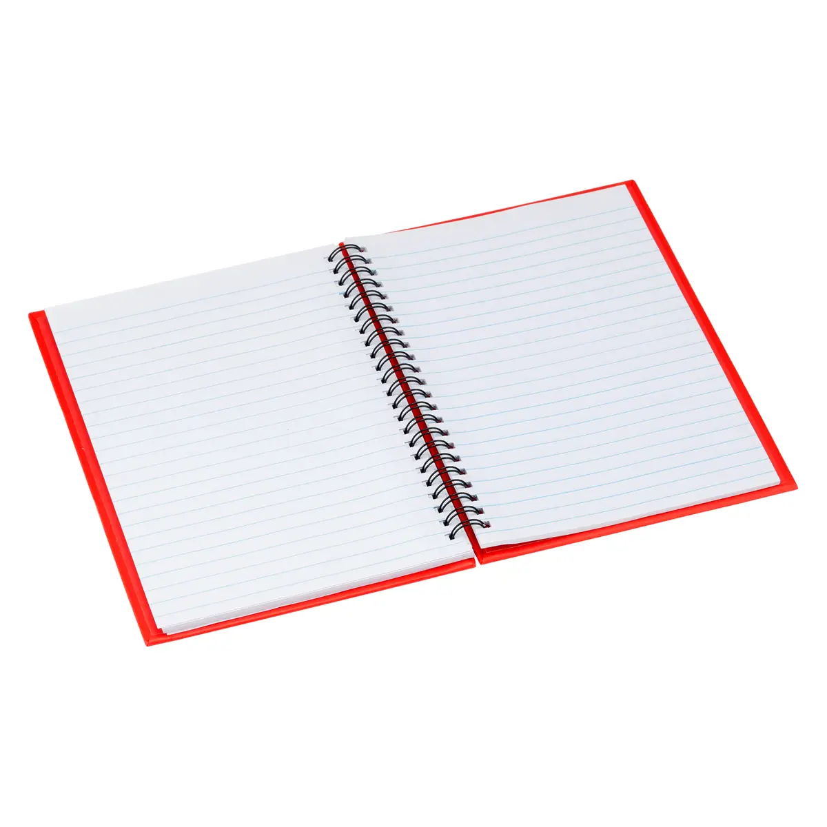 Libreta con espiral Stamina Valle 8052 4 Libreta con espiral Stamina Valle 8052, rojo, libreta abierta con hojas a rayas