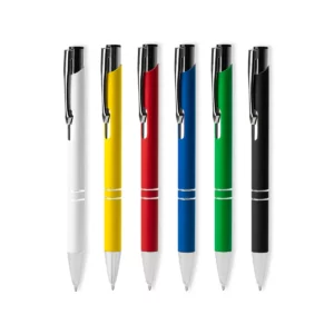 Bolígrafo de tinta negra Stamina Norfolk 8078, vista del conjunto de colores