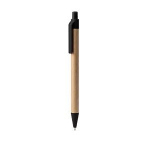 Bolígrafo Stamina Alder 8079, cartón con detalles negros, vista frontal del bolígrafo