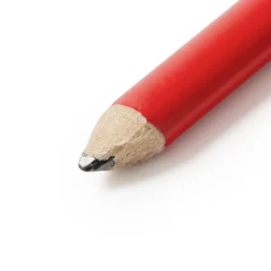 Lápiz de carpintero Stamina Veta 8088, rojo, detalle de muestra de la punta afilada