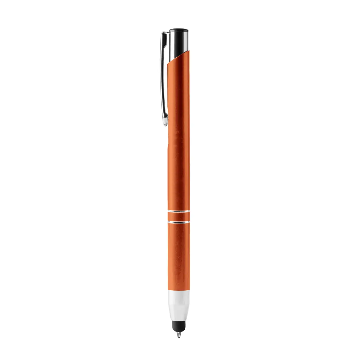 Bolígrafo con puntero Stamina Kruger 8090 2 Bolígrafo con puntero Stamina Kruger 8090, naranja, vista frontal del bolígrafo