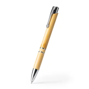 Bolígrafo de bambú Stamina Besky 8093, crudo, vista del bolígrafo en perspectiva