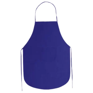 Una unidad del pack de 10 delantales non-woven Stamina Keller 9130, royal, vista frontal del delantal sin modelo