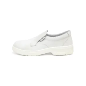 Zapato de seguridad Suecos Aneto blanco, vista lateral opuesta