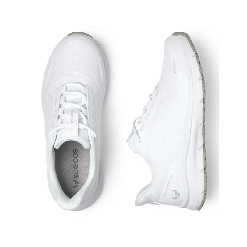 Zapatilla de trabajo Suecos Asgard 5 Zapatilla de trabajo Suecos Asgard blanco, vista superior y lateral