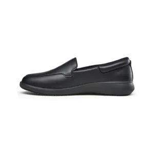 Mocasín de trabajo Suecos Blom negro, vista lateral opuesta