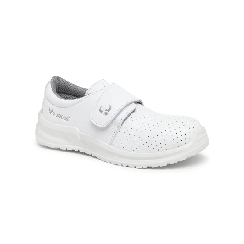 Zapato sanitario Suecos Eir 1 Zapato sanitario Suecos Eir blanco, vista tres cuartos