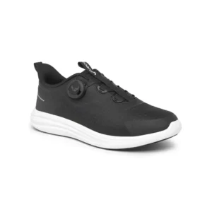 Zapatilla de trabajo Suecos Hast negro y blanco, vista lateral