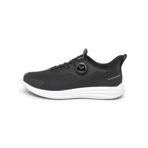 Zapatilla de trabajo Suecos Hast negro y blanco, vista elevada