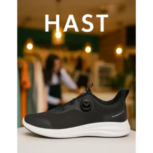 Zapatilla de trabajo Suecos Hast negro y blanco, imagen de presentación