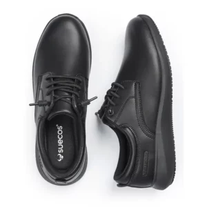 Zapato de trabajo Suecos Skog negro, vista superior y lateral