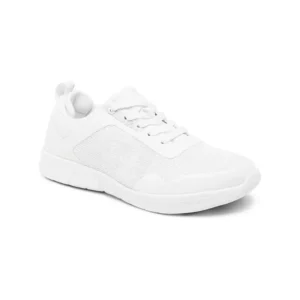 Zapatilla de trabajo Suecos Stabil blanco, vista tres cuartos