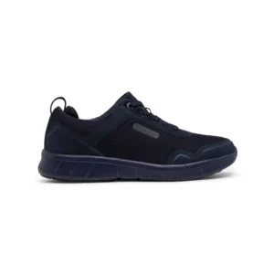 Zapatilla de trabajo Suecos Stabil azul marino, vista lateral