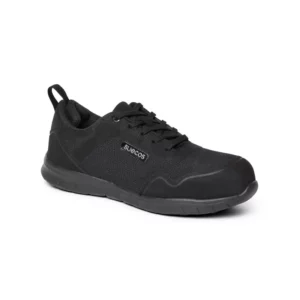 Zapatilla de seguridad Suecos Stabil Safety negro, vista tres cuartos