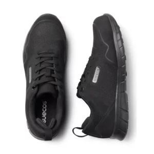 Zapatilla de seguridad Suecos Stabil Safety negro, vista superior y lateral