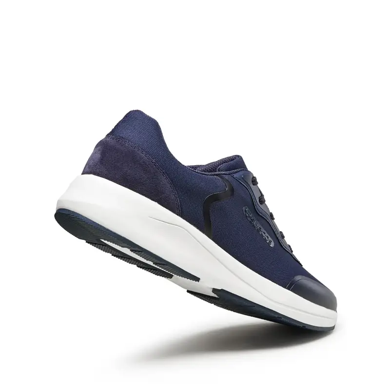 Zapato de trabajo Suecos Vinter 4 Zapato de trabajo Suecos Vinter azul marino y blanco, vista elevada