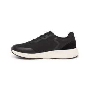 Zapato de trabajo Suecos Vinter negro y blanco, vista lateral opuesta