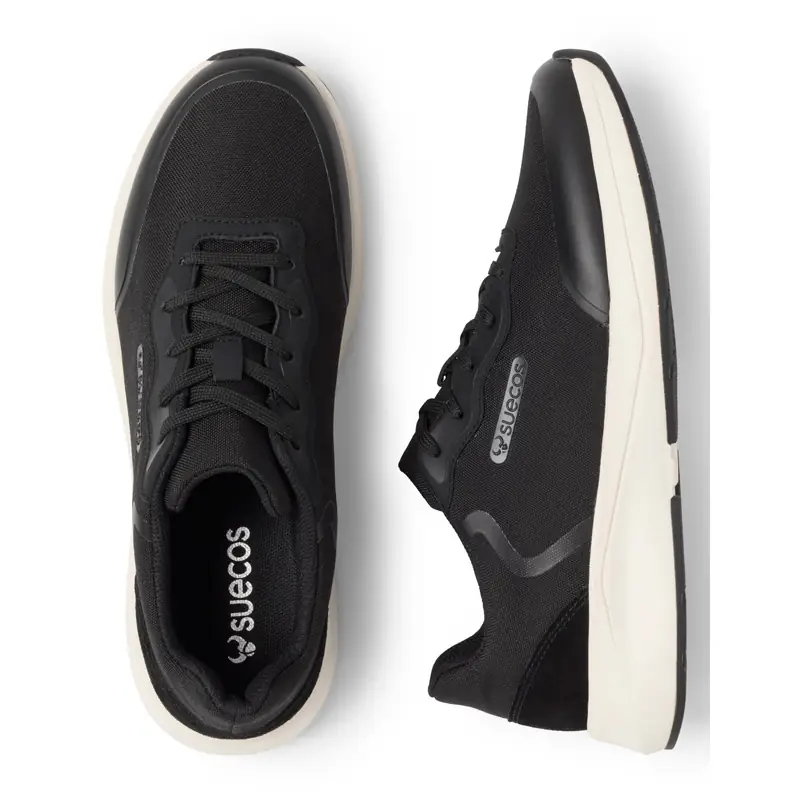 Zapato de trabajo Suecos Vinter 11 Zapato de trabajo Suecos Vinter negro y blanco, vista superior y lateral