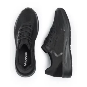 Zapato de trabajo Suecos Vinter negro, vista superior y lateral