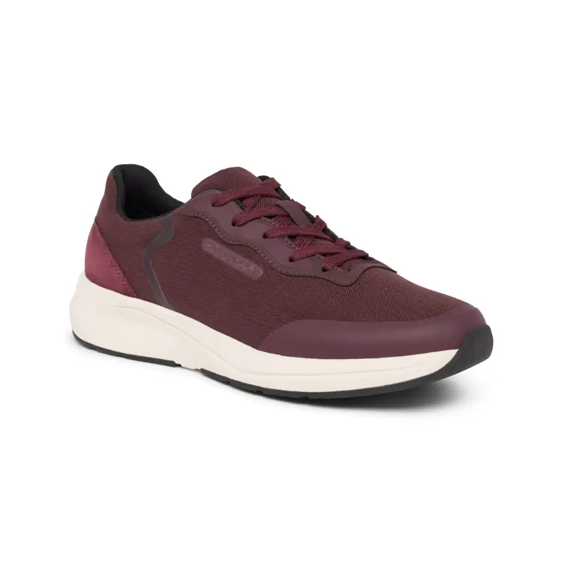 Zapato de trabajo Suecos Vinter 19 Zapato de trabajo Suecos Vinter burdeos y blanco, vista tres cuartos