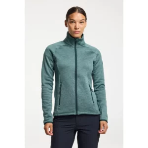Chaqueta mujer TENSON TXLITE MIDLAYER ZIP 465017400, Verde, vista frontal con modelo