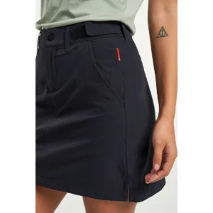 Falda pantalón mujer TENSON TXLITE SKORT 465017586, Negro, con modelo, detalle frontal de la falda