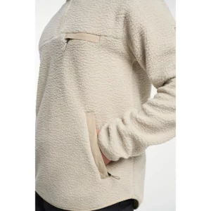 Polar hombre TENSON YOKE HALF ZIP 465017646, Arena, con modelo, detalle del bolsillo lateral